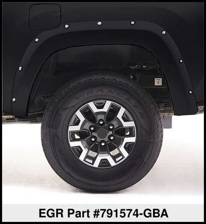 EGR 14+ Chev Silverado 6-8ft Bed Bolt-On Look Color Match Fender Flares - Set - Black 791574-GBA