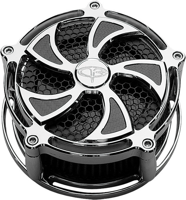 PREC. BILLET Billet Air Cleaner Turbine (Chrome) TUR-210-3H-CHR