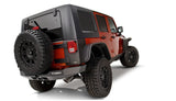 Bushwacker 07-18 Jeep Wrangler Unlimited Flat Style Flares 4pc 4-Door Sport Utility Only - Black 10918-07