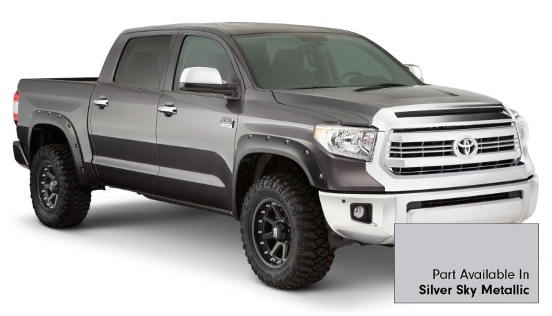 Bushwacker 16-18 Toyota Tundra Fleetside Pocket Style Flares 4pc 66.7/78.7/97.6in Bed - Silver Sky 30918-53