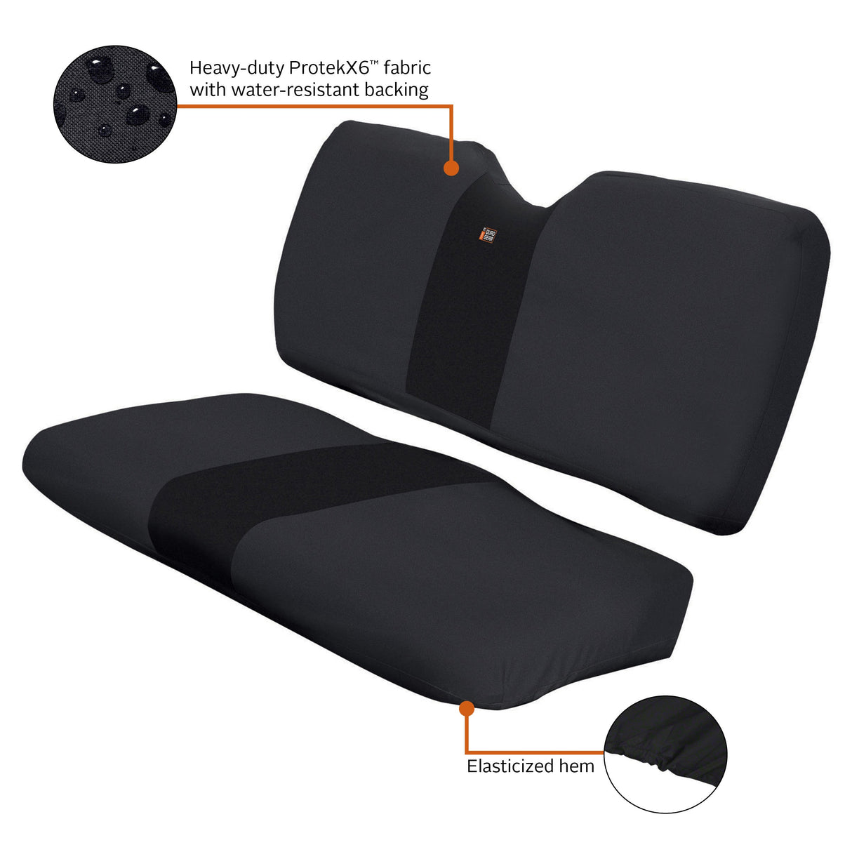 CLASSIC ACC. Bench Utv Seat Cover Pol Black 18-140-010403-00