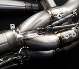Vandemon Brushed Titanium Exhaust System Ninja H2 & H2R 2015-26 KAWAH2TICSBRUEXHD VA-2