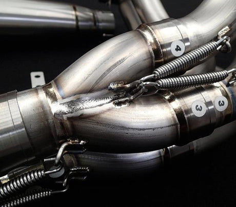 Vandemon Brushed Titanium Exhaust System Ninja H2 & H2R 2015-26 KAWAH2TICSBRUEXHD VA-2