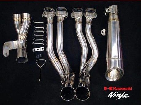 VANDEMON Polished Titanium Exhaust System Ninja H2 & H2R 2015-25 KAWAH2TICSPOLEXHD VA-143