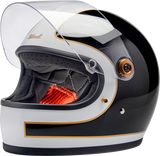 BILTWELL Gringo S Helmet - Gloss White/Black Tracker - Medium 1003-566-503