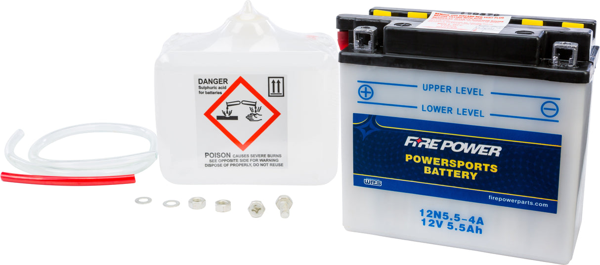 FIRE POWER Battery W/Acid 12n5.5-4a 12v 12N5.5-4A