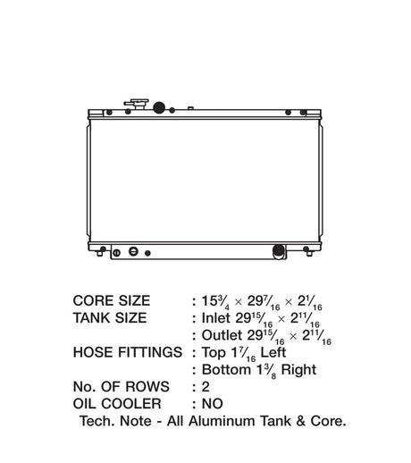 CSF 93-98 Toyota Supra Radiator 2882