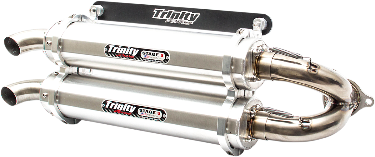 Silenciador doble deslizante TRINITY RACING Stage 5 - Aluminio TR-4152S