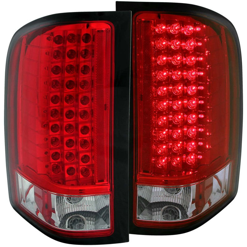 ANZO 2007-2013 Chevrolet Silverado 1500 LED Taillights Red/Clear 311047