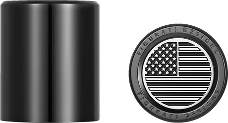 FIGURATI DESIGNS Docking Hardware Covers - American Flag - Short - Contrast Cut - Black FD26-DC-2530-BK