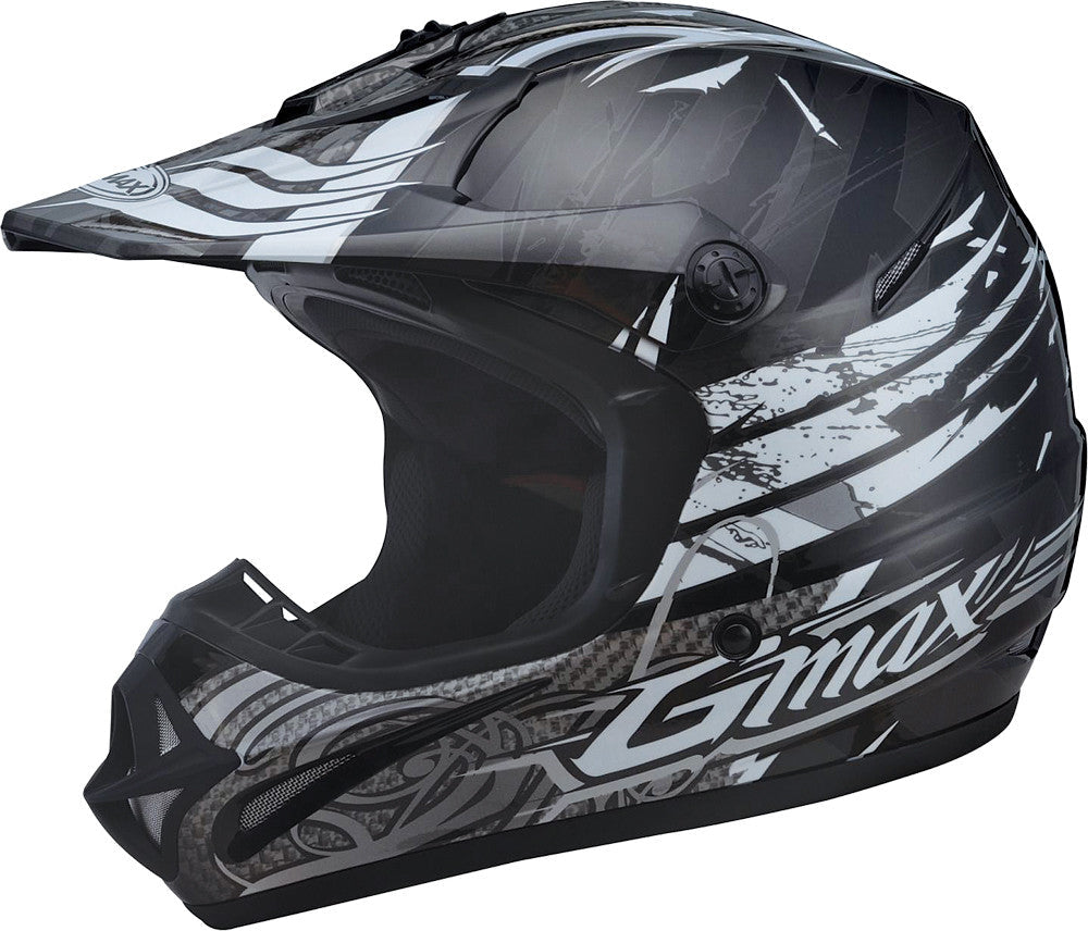 GMAX Gm-46x-1 Shredder Helmet Black/White 2x G3461248 TC-5