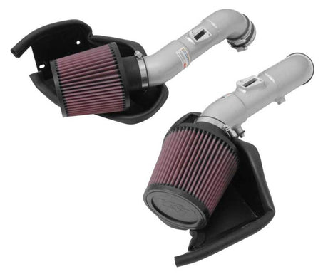 K&N 14-15 Infiniti Q50 3.7L V6 Dual Silver Typhoon Short Ram Intakes 69-7083TS