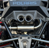 Gibson 2022 Polaris Pro R 2/4 Seat Dual Side Exhaust - Stainless 98054