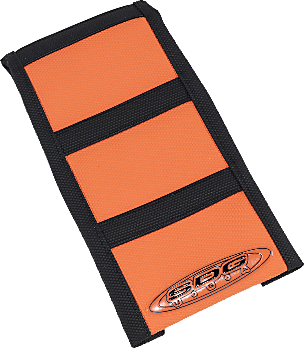SDG 6-Ribbed Seat Cover - Black Ribs/Orange Top/Black Sides 95940KOK