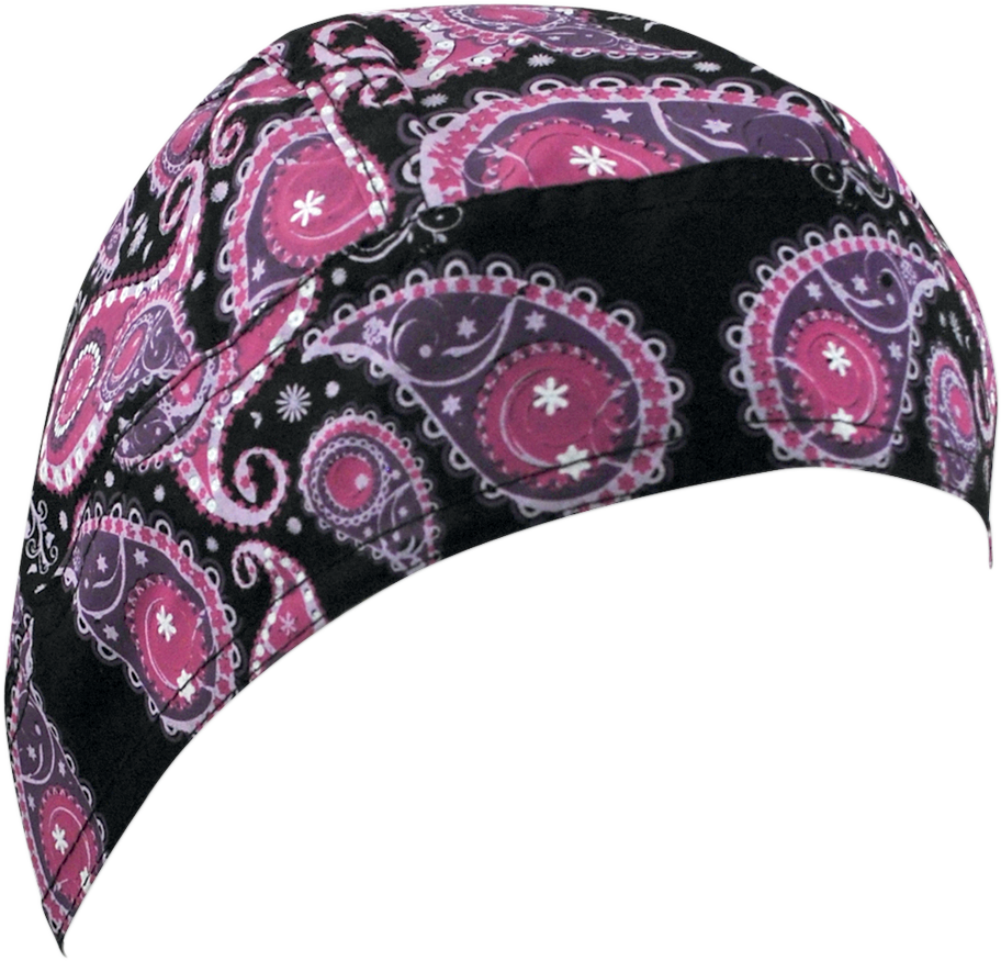 ZAN HEADGEAR Flydanna Head Wrap - Purple Paisley Z691