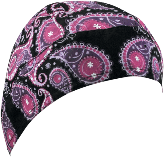 ZAN HEADGEAR Flydanna Head Wrap - Purple Paisley Z691