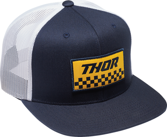 THOR Checker Hat - Navy/White 2501-3995