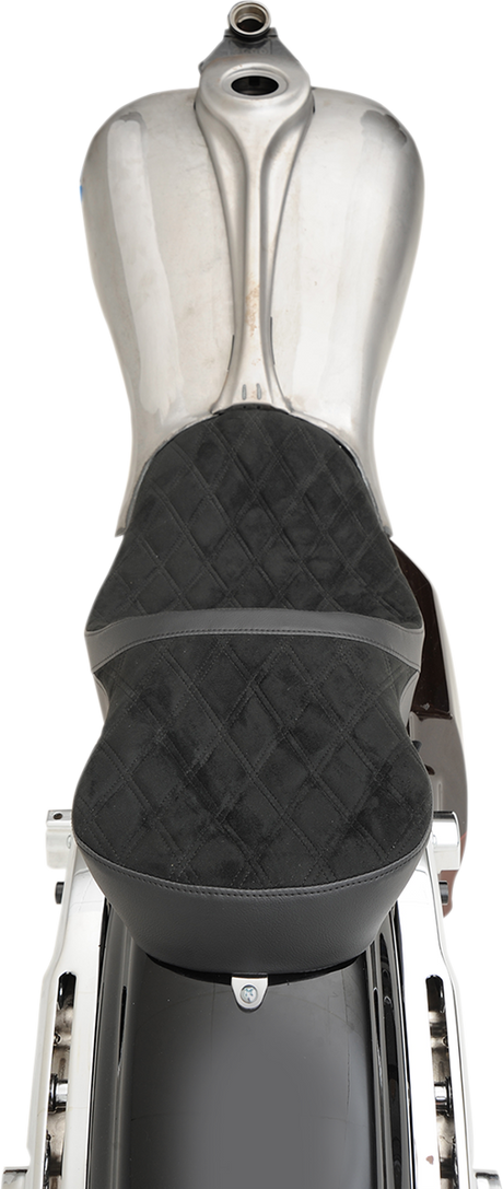 DRAG SPECIALTIES Low Touring Seat - Diamond - Ness Winged Tanks - FL '08-'22 0801-1078