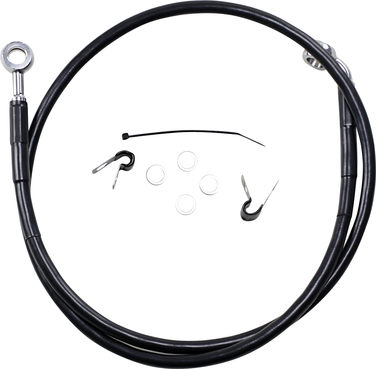 DRAG SPECIALTIES Línea de freno - Delantera - Negra - +2" - '04-'10 XL 660313-2BLK