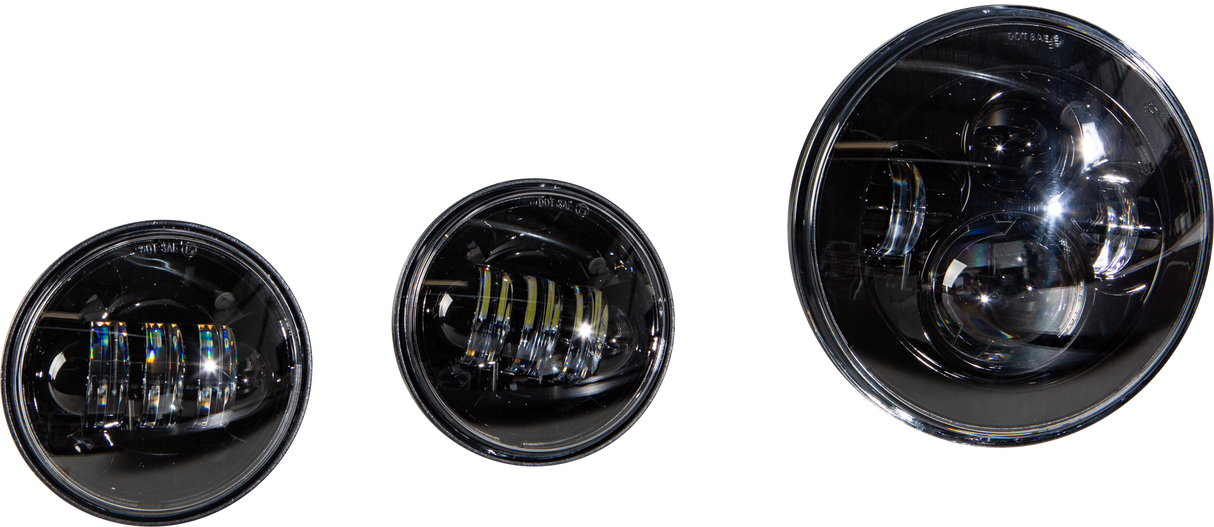 HARDDRIVE Led Headlight/Passing Lamp Set Black 820-0366