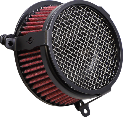 COBRA Air Filter - Plain - Black for Harley-Davidson 2017-2022 606-0101-03B-SB