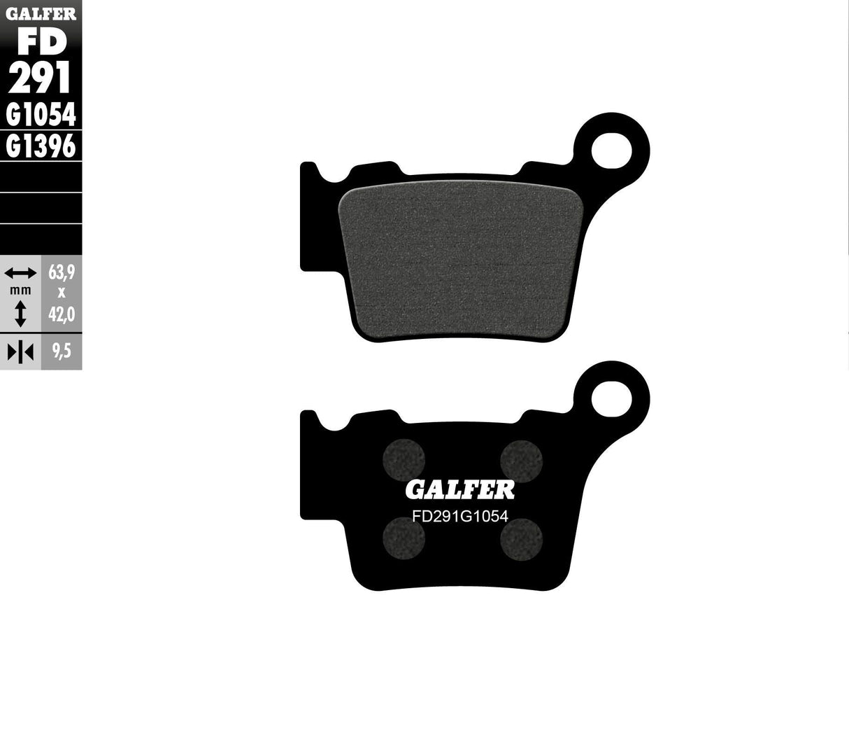 GALFER Brake Pads Semi Metallic Fd291g1054 FD291G1054