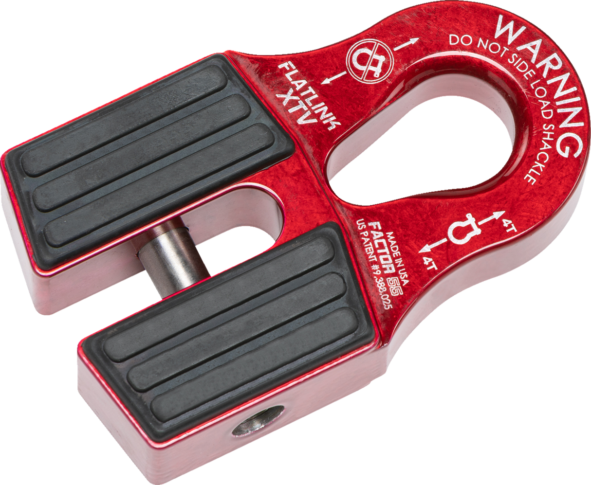FACTOR 55 FlatLink XTV Winch Shackle Mount - Red 00070-01