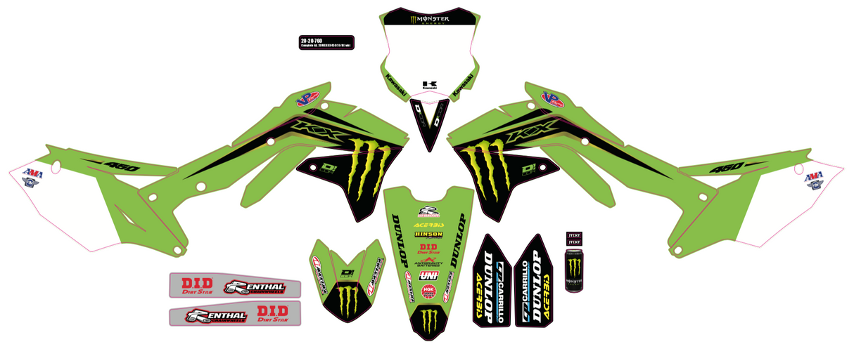 D-COR Graphic Kit 20 Monster Kaw Kx 125/250 (03-08) 10-20-0500