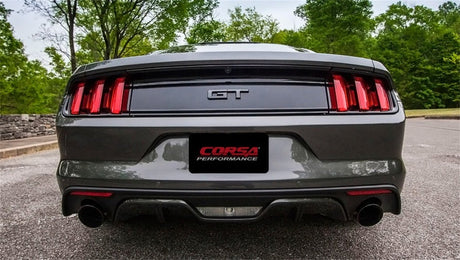 Corsa 2015 Ford Mustang GT 5.0 3in Axle Back Exhaust Black Dual Tips (Touring) 14329BLK