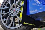 Rally Armor 15-21 Subaru WRX/STI (Sedan ONLY) Black UR Mud Flap w/ Green Logo MF32-UR-BLK/CGN