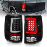 ANZO 2004-2006 Ford F-150 LED Tail Lights w/ Light Bar Black Housing Clear Lens 311342
