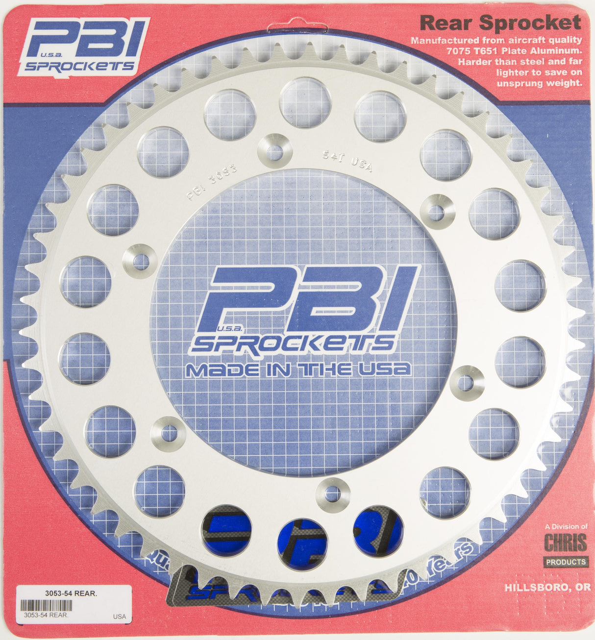 PBIRear Sprocket Aluminum 54t-520 Hon3053-54-3