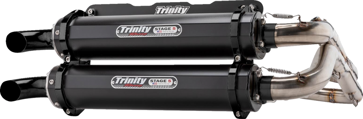 Escape doble TRINITY RACING - Cerakote negro TR-4166D-C2