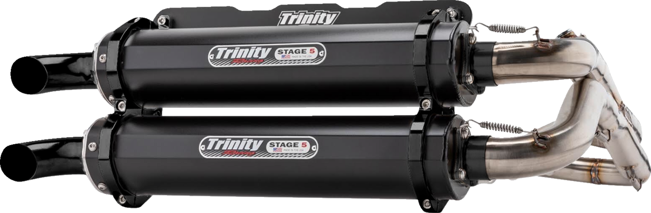 TRINITY RACING Dual Exhaust - Cerakote Black TR-4166D-C2