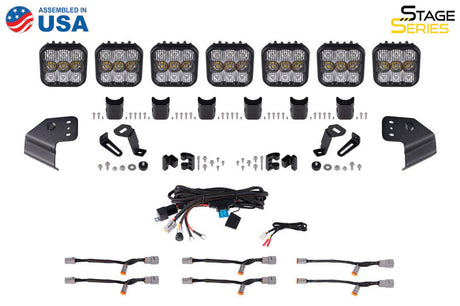 Diode Dynamics Bronco SS5 Pro CrossLink Windshield - White Combo Lightbar Kit DD7264