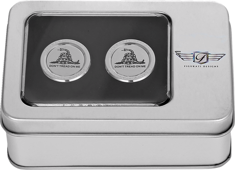 FIGURATI DESIGNS Docking Hardware Covers - Don't Tread On Me - Short - Stainless Steel FD40-DC-2530-SS