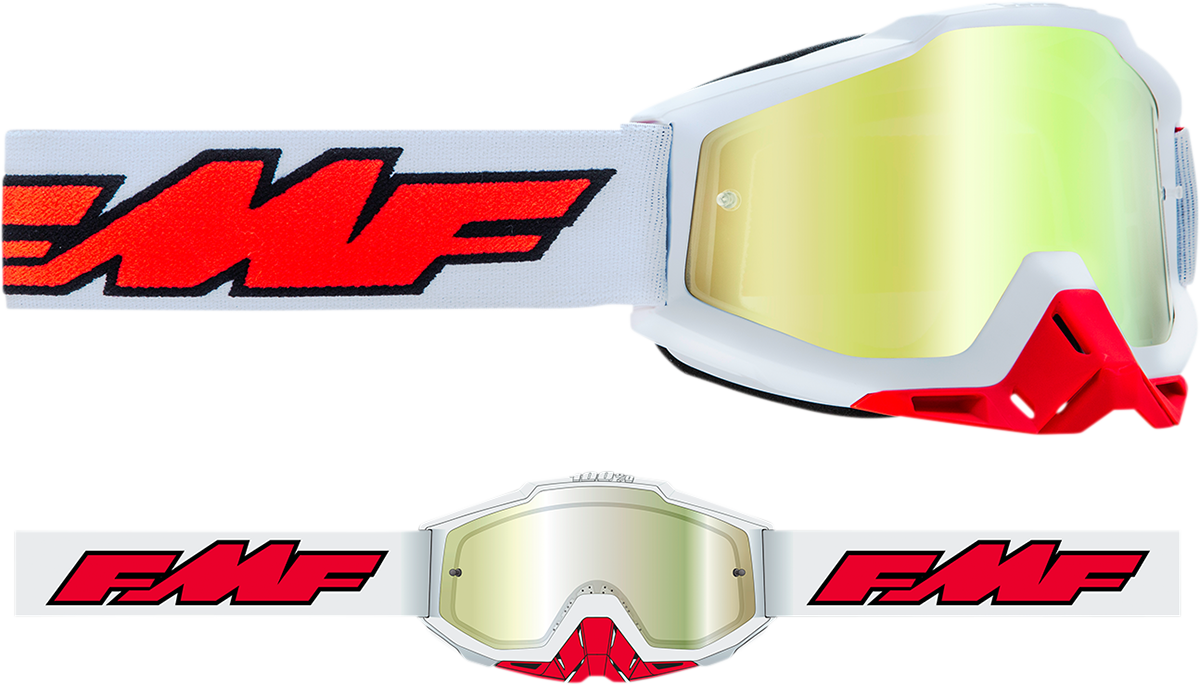 Gafas FMF PowerBomb - Rocket - Blanco - True Gold F-50037-00004 2601-2981 