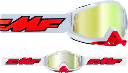 Gafas FMF PowerBomb - Rocket - Blanco - True Gold F-50037-00004 2601-2981 