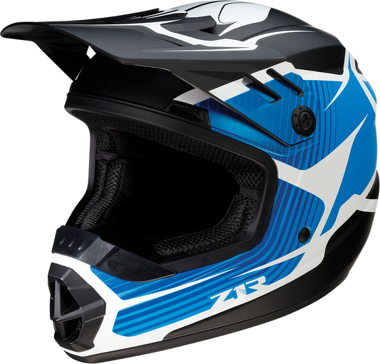 Z1R Youth Rise Helmet - Flame - Blue - Large 0111-1450