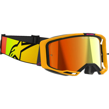 ALPINESTARS GOGGLES Vision 8 Goggle - Corp - Yellow/Pink - Red Mirror 5101625-5023