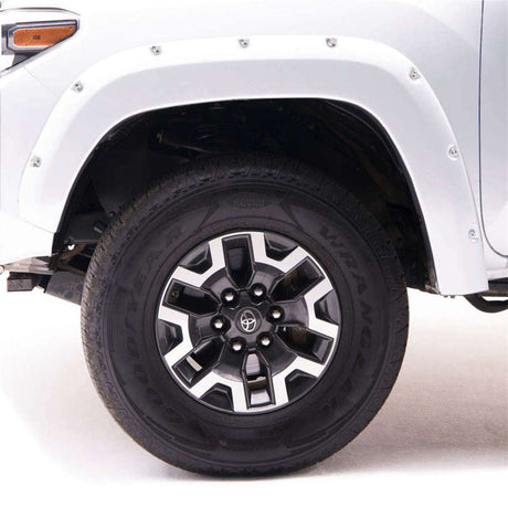 EGR 16+ Toyota Tacoma w/Mudflap Bolt-On Look Color Match Fender Flares - Set - Super White 795084-040