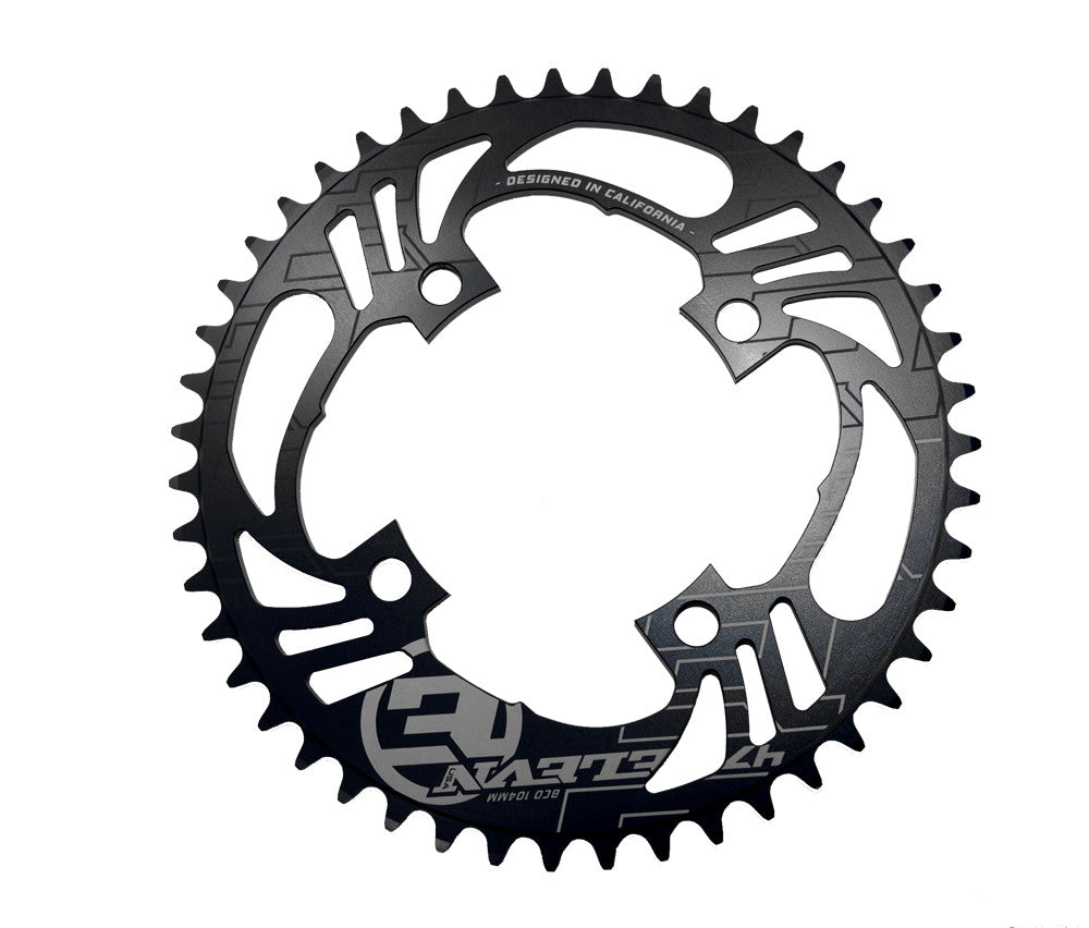ELEVN 4 Bolt Flow Chainring Black 37t ELCRF437BKBK