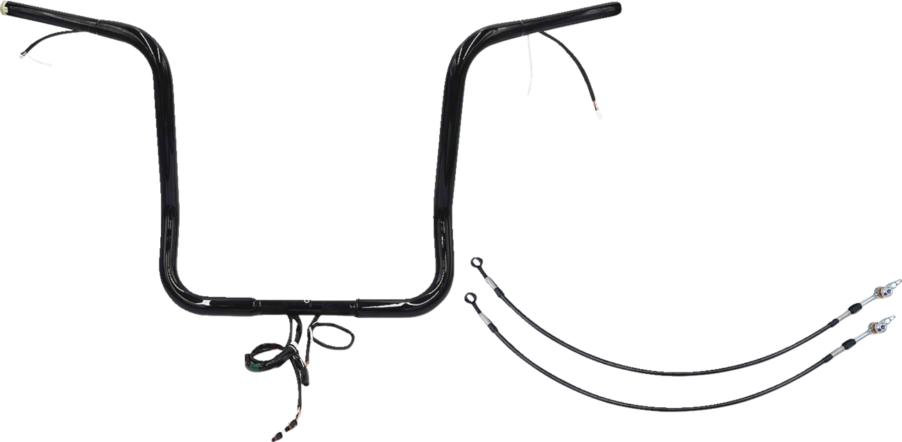 FAT BAGGERS INC. Handlebar Kit - Rounded Top - 16" - Black 901516-B