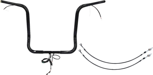 FAT BAGGERS INC. Handlebar Kit - Rounded Top - 16" - Black 901516-B