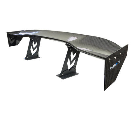 NRG Carbon Fiber Spoiler - Universal (59in.) NRG Logo Large End Plates CARB-A590NRG