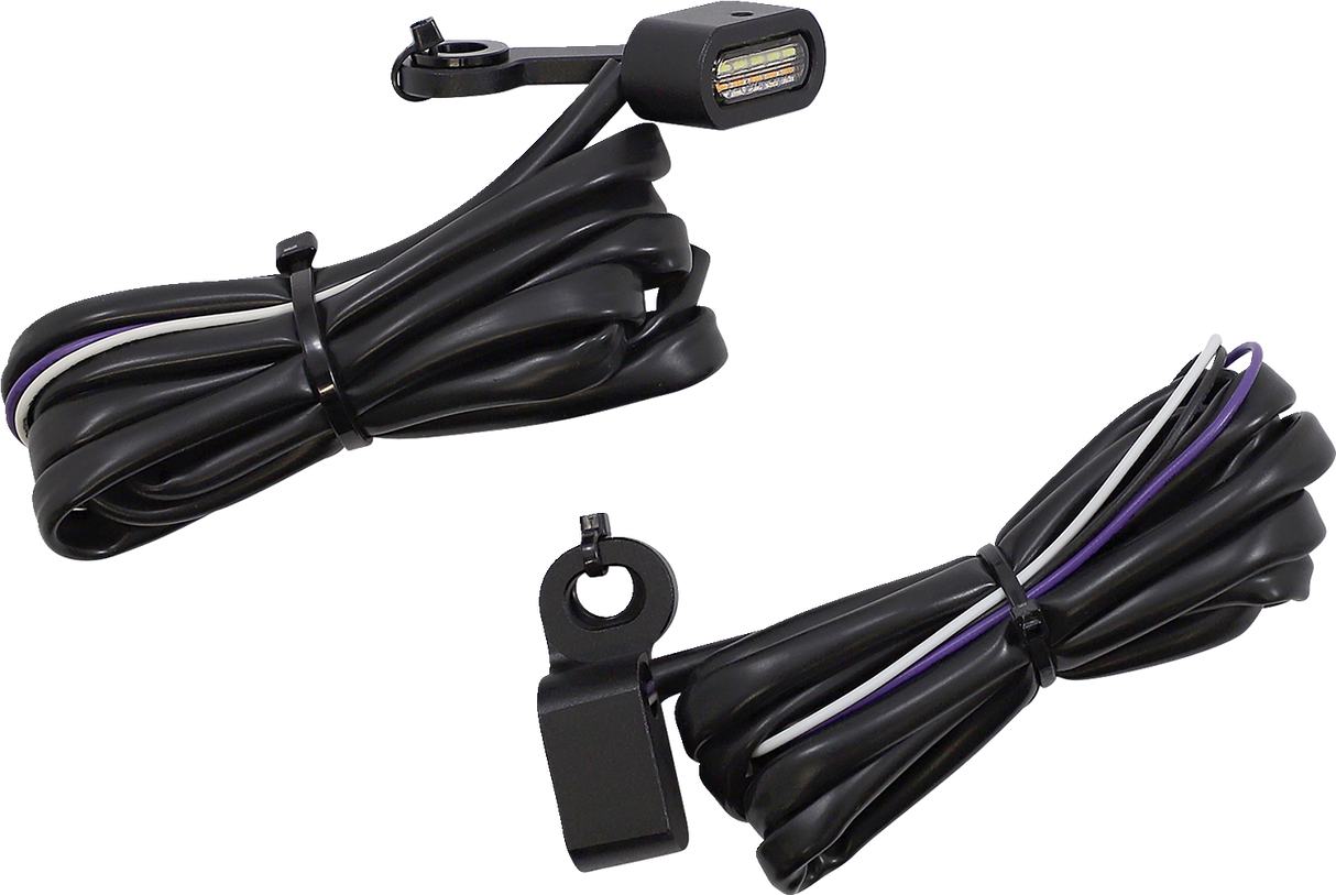 DRAG SPECIALTIES Luces marcadoras - Blanco/Ámbar - Negro L22-0231DMBE