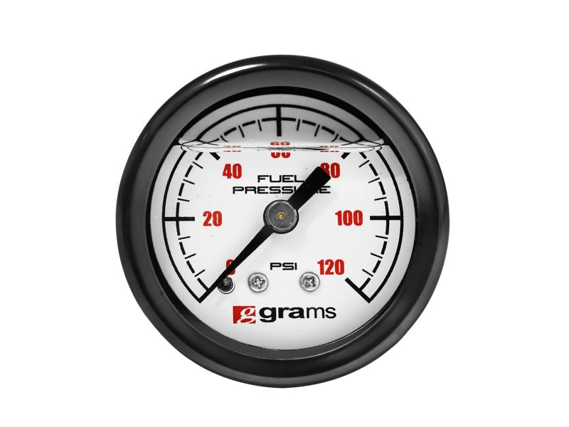 Grams Performance Universal 0-120 PSI Fuel Pressure Guage - White Face G2-99-1200W