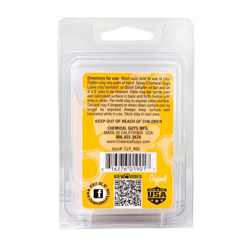 Chemical Guys OG Clay Bar (Light/Medium Duty) - Yellow CLY_400