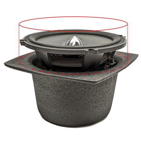DEI Speaker Baffles 5.25in Round 6.5in Wide 6.5 Height 2.5in Deep Pair 50321