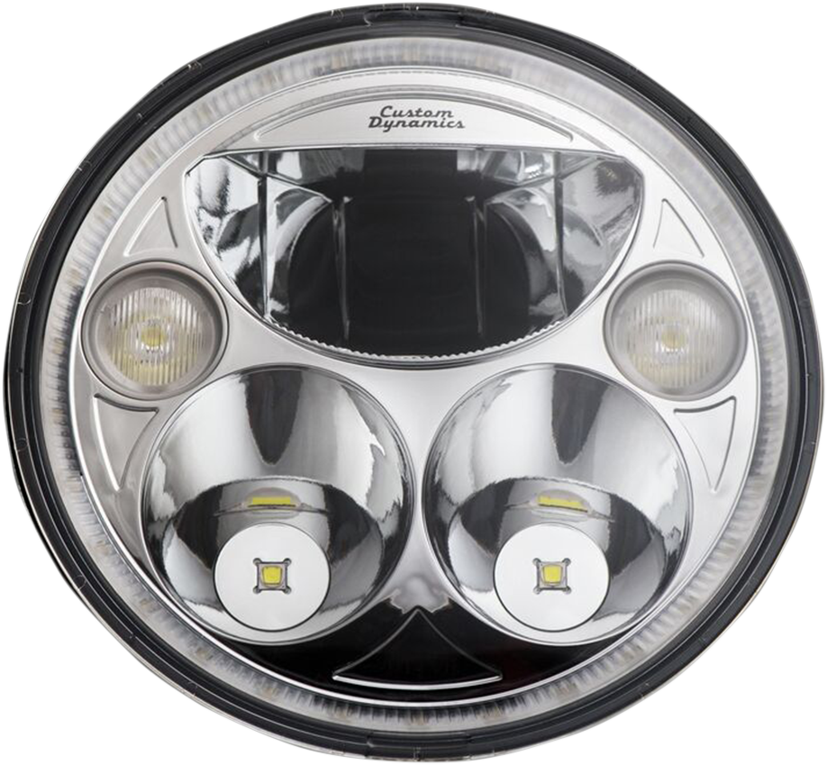 CUSTOM DYNAMICS 7" TruBEAM® Headlamp - Chrome - Chieftain CDTB-7-IF-C